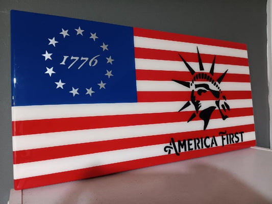 America First RWB Epoxy Flag