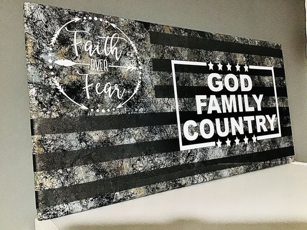 God - Family - Country Flag