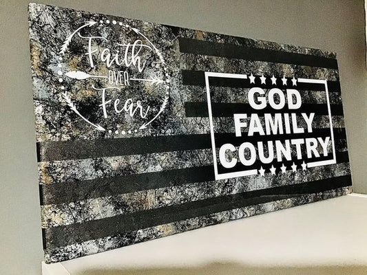 God - Family - Country Flag